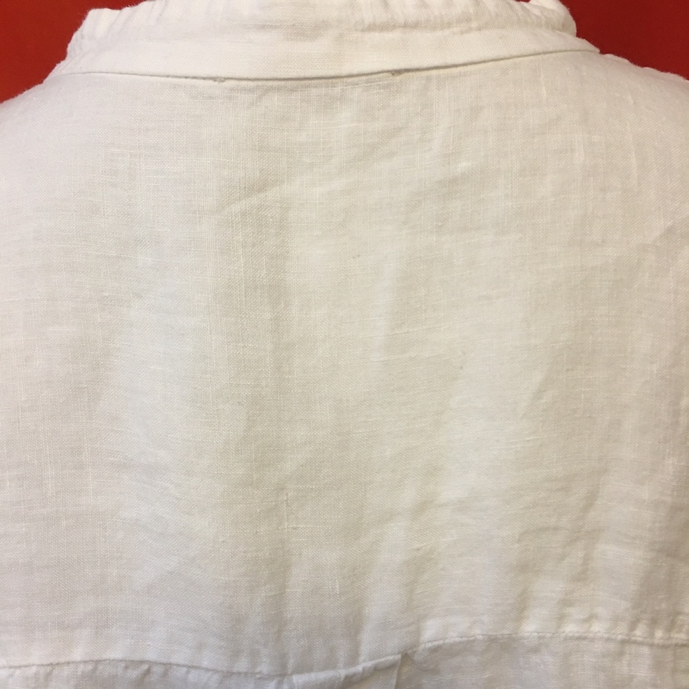 Eileen Fisher woman short sleeve linen top relaxed white size 2X - Picture 4 of 7